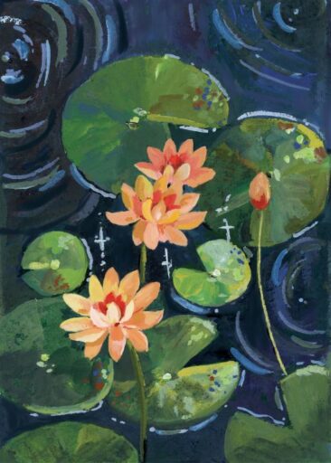 Lotus pond series da Zoe Art Garden