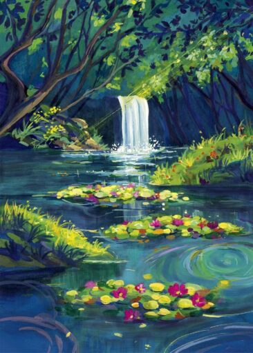 Magical waterfall da Zoe Art Garden